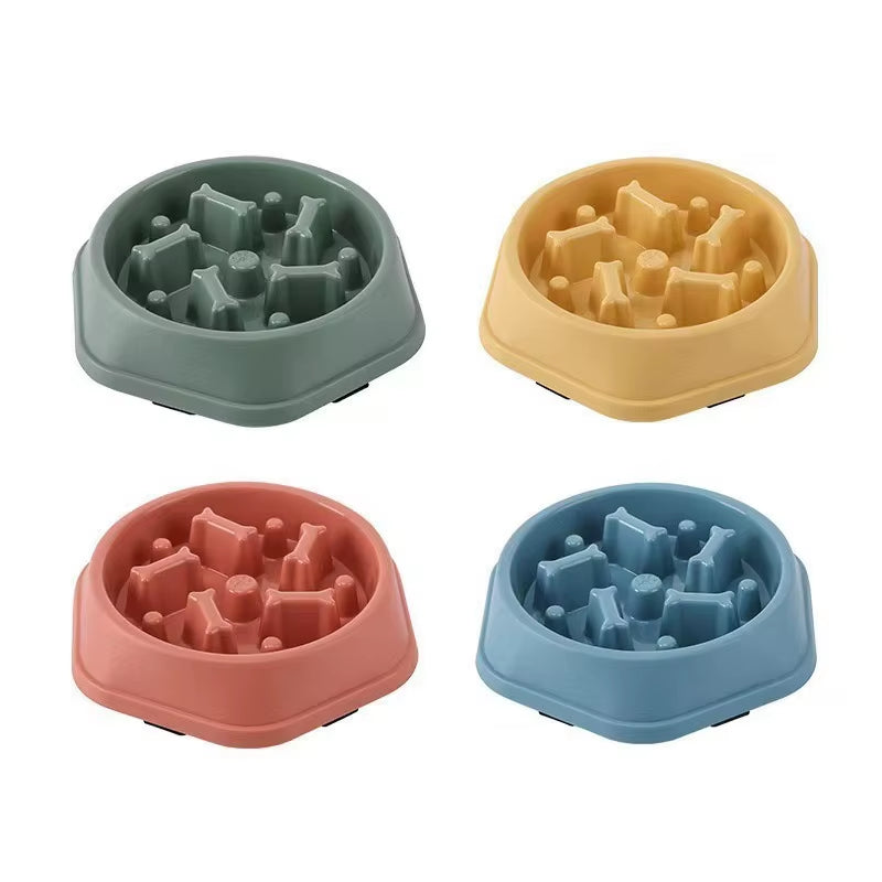 Wholesale Eco-Friendly Plastic Pet Dog Anti-Choking Bowls Non-Slip Puzzle Feeder Slow Food Bowls
