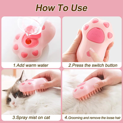 🐾 SteamGroom™ 3-in-1 Pet Brush (USB Rechargeable)