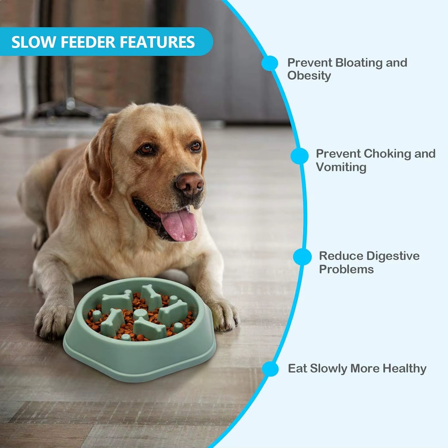 Wholesale Eco-Friendly Plastic Pet Dog Anti-Choking Bowls Non-Slip Puzzle Feeder Slow Food Bowls