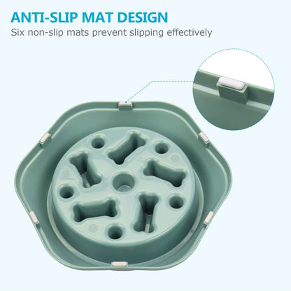 Wholesale Eco-Friendly Plastic Pet Dog Anti-Choking Bowls Non-Slip Puzzle Feeder Slow Food Bowls