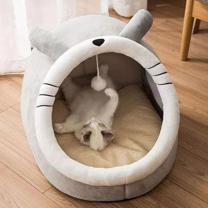 🧸 CuddleCave™ Washable Pet Tent Bed